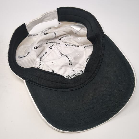 TaylorMade Strapback Hat Solid White One Size Vent Holes Outdoor - Picture 7 of 8